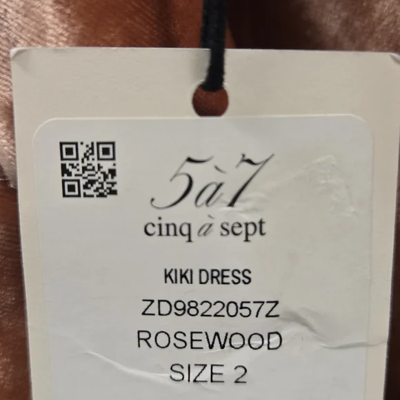 NWT CINQ À SEPT KIKI DRESS Knotted Draped Velvet Mini Dress in Rosewood SZ 2 - Picture 15 of 16